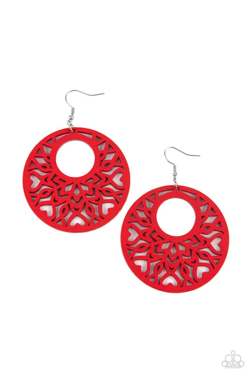 Tropical Reef Red Earrings (Orange 1053)