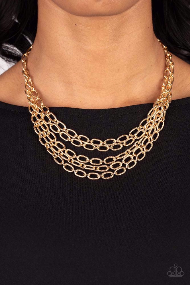 House of CHAIN Gold Necklace (Orange 1179)