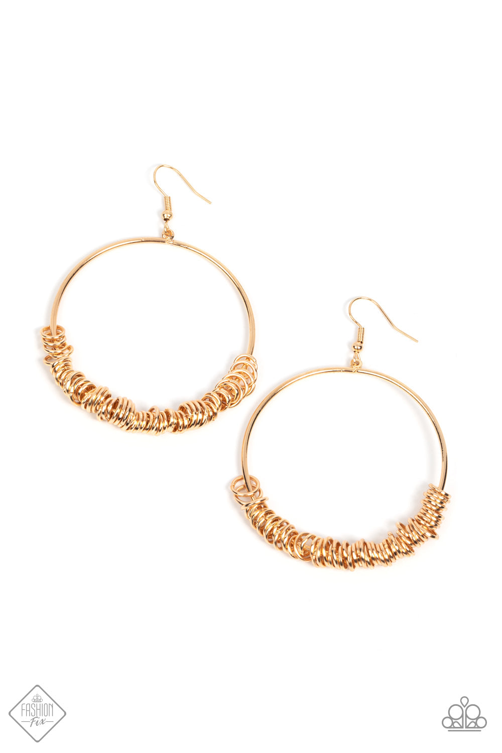 Retro Ringleader Gold Earrings (Yellow 110)