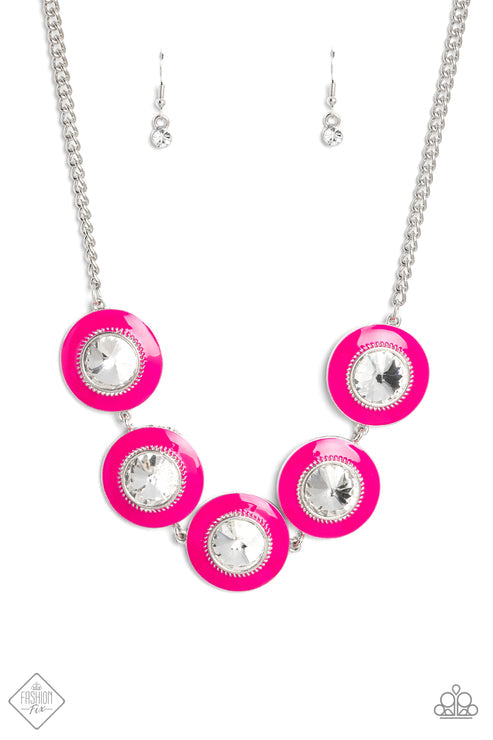 Feminine Flair - Fashion Fix - Pink Necklace (Orange 1089)