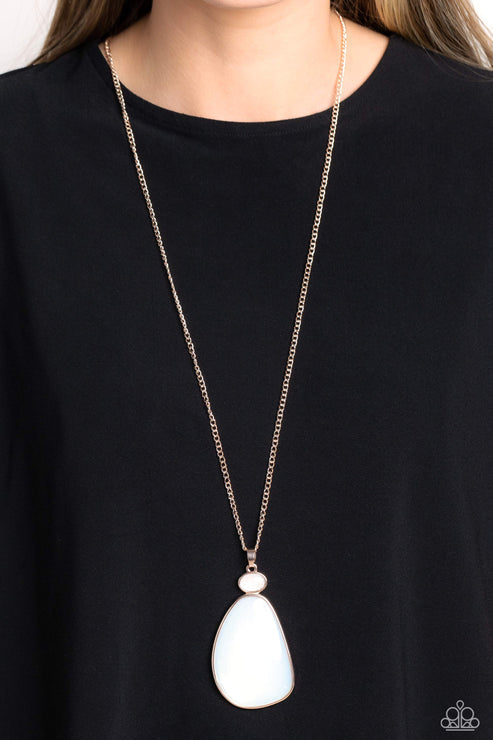 Geometric Glow Rose Gold Necklace - (Yellow 1596)