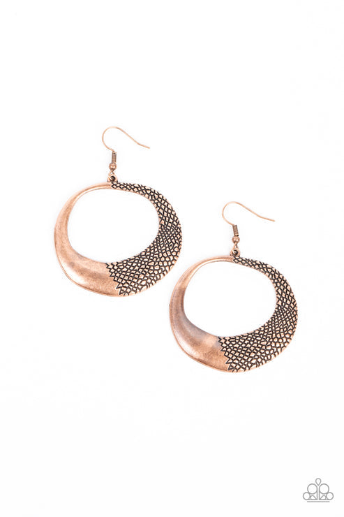 Downtown Jungle Copper Earrings (Orange 1575)