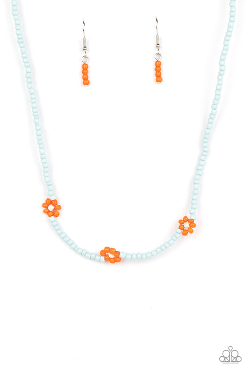 Bewitching Beading Orange Necklace (Orange 1494)