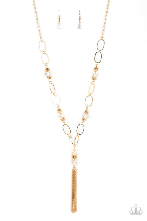 Taken with Tassels Gold Necklace (Light Purple 95)