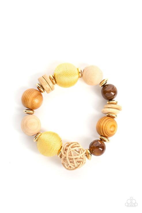 Happily Homespun Yellow Bracelet (Orange 1033)