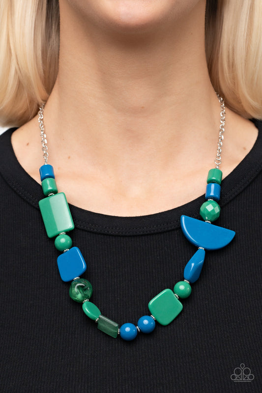 Tranquil Trendsetter Green Necklace (Orange 1795)