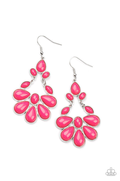 Colorfully Canopy Pink Earrings (Red 40)