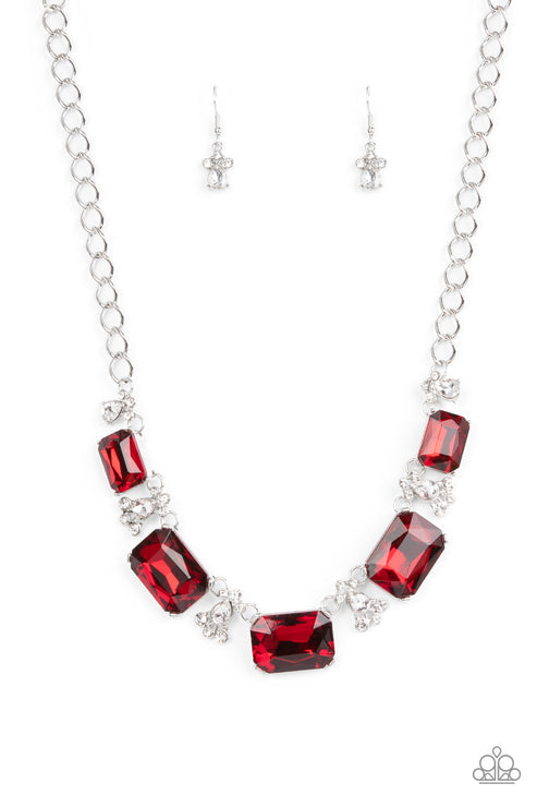 Flawlessly Famous Red Necklace (Purple 19)