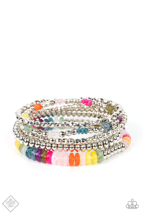 Paparazzi Accessories Pristine Pixie Dust Multi Bracelet (Orange 1530)