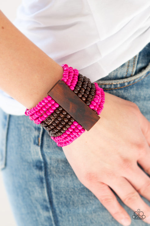 JAMAICAN Me Jam Pink Bracelet (Yellow 1672)