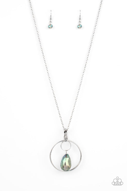 Swinging Shimmer Green Necklace (Light Purple 9)