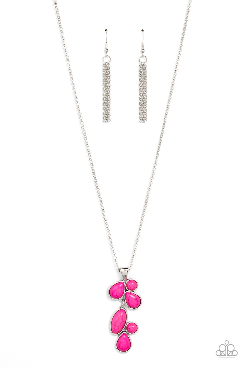 Wild Flair Bunch Pink Necklace (Orange 1914)