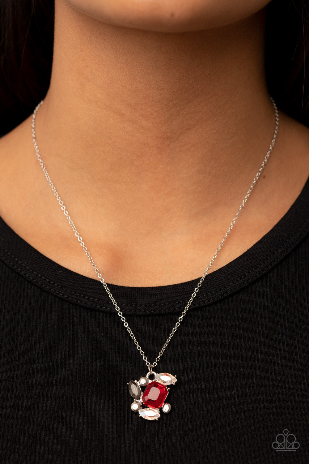 Prismatic Projection Red Necklace (Orange 1801)