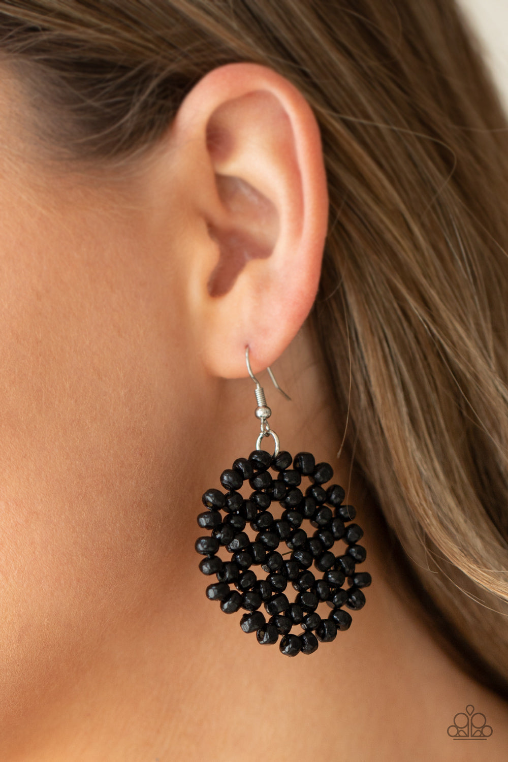 Summer Escapade Black Earrings (Orange 1908)