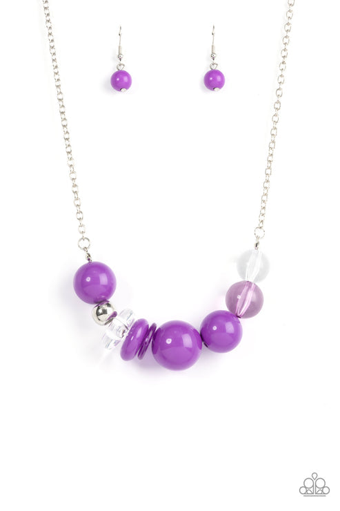 Bauble Bonanza Purple Necklace (Purple 1016)