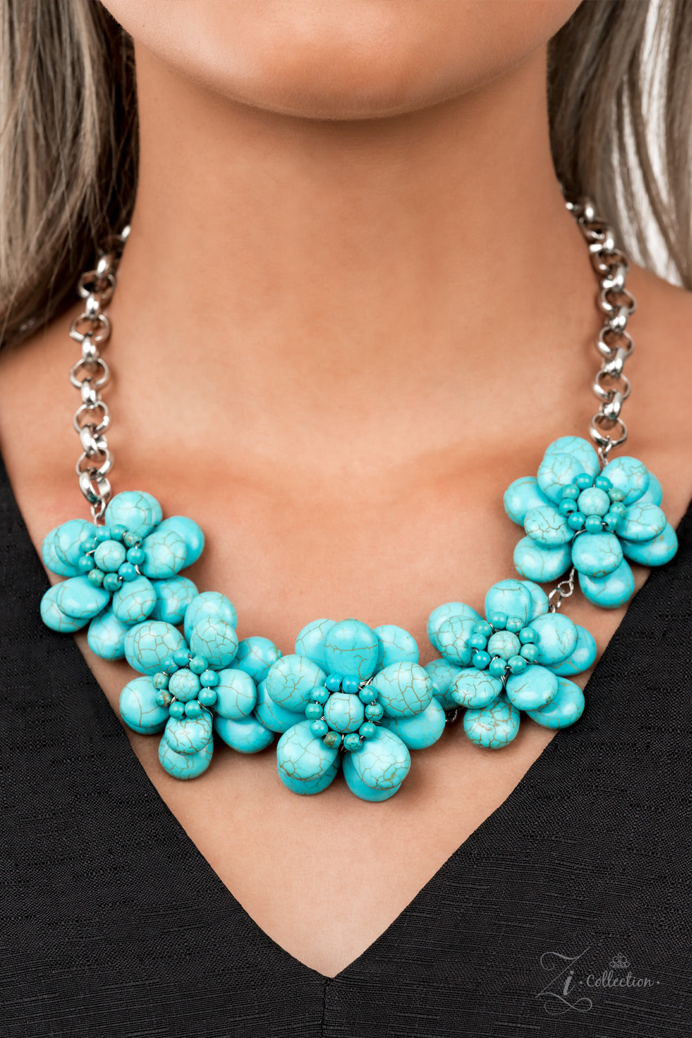 ZI Collection - Genuine - Blue Necklace (Orange 1979)