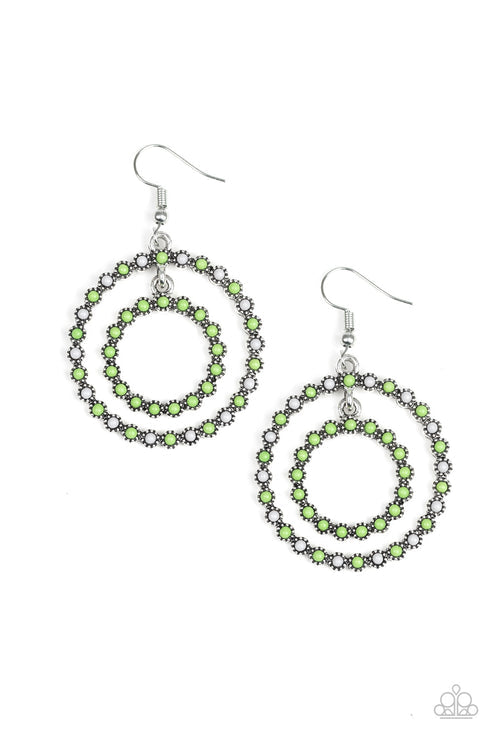 Vibrant Venture Green Earrings (Orange 1067)