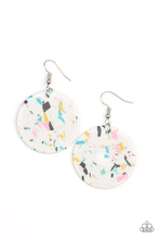 Tenaciously Terrazzo White Earrings (Orange 1905)