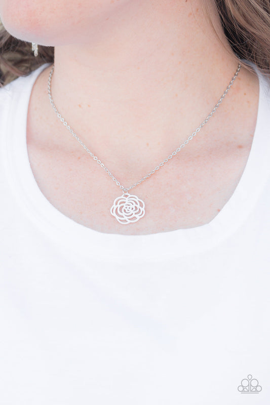 Blossom Bliss White Necklace (Orange 1802)