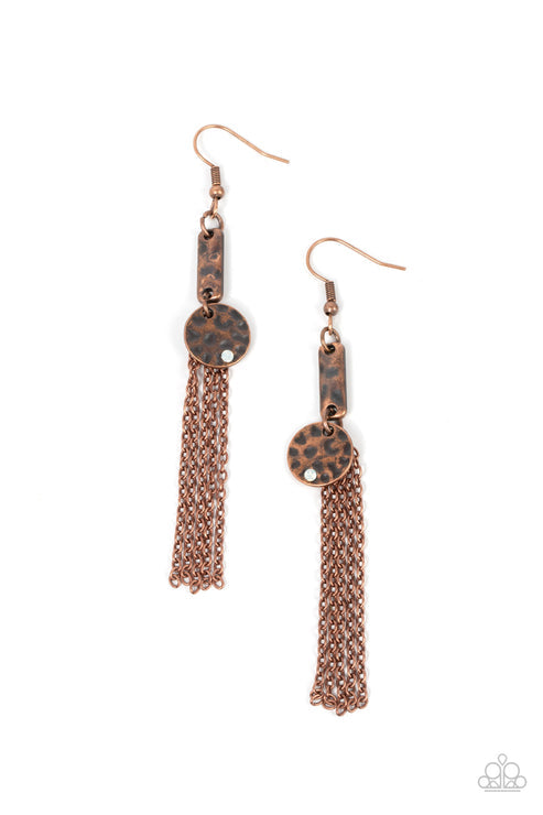 Twinkle Twinkle Little Trinket Copper Earrings (Orange 1451)