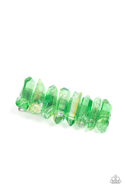 Crystal Caves Green Hair Clip (Orange 1282)