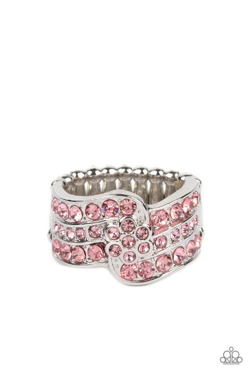 Paparazzi Accessories No Flowers Barred Pink Ring (Hot Pink 4)