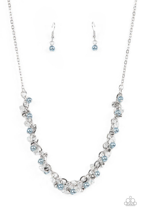 Soft-Hearted Shimmer Blue Necklace (Orange 1109)