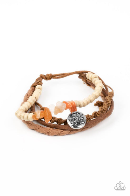 Treetop Trail Guide Drawstring Urban Bracelet (Orange 3)