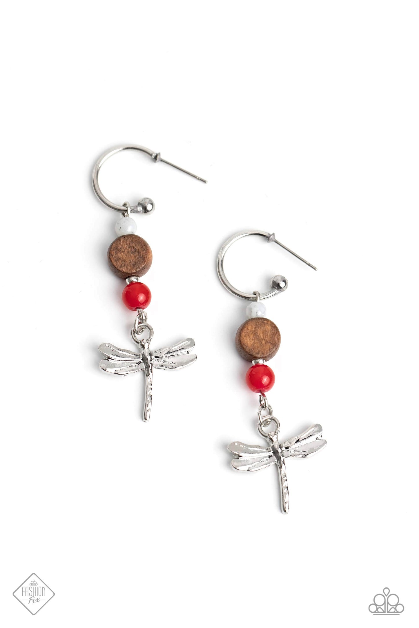 Take BEAD Red Earrings (Orange 1946)