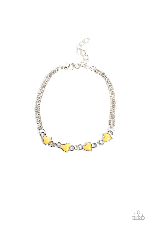 Smitten Sweethearts Yellow Bracelet (Purple 98)