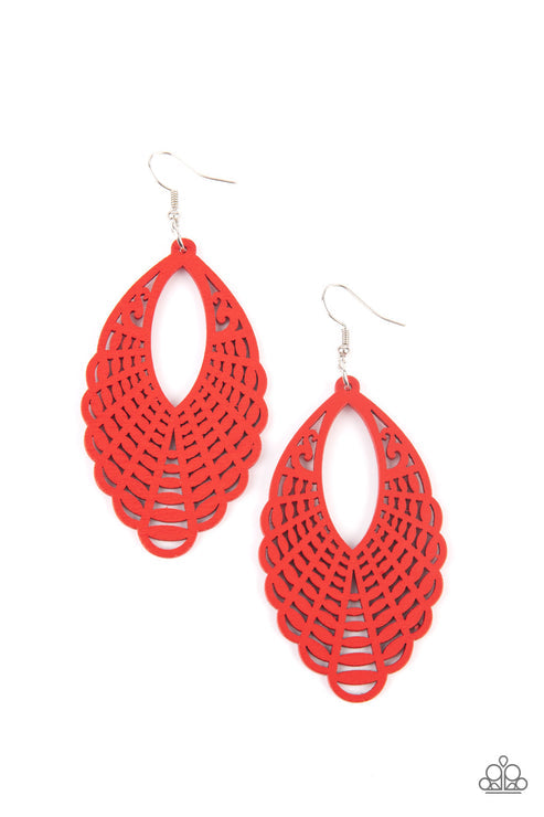 Tahiti Tankini Red Earrings (Orange 1052)