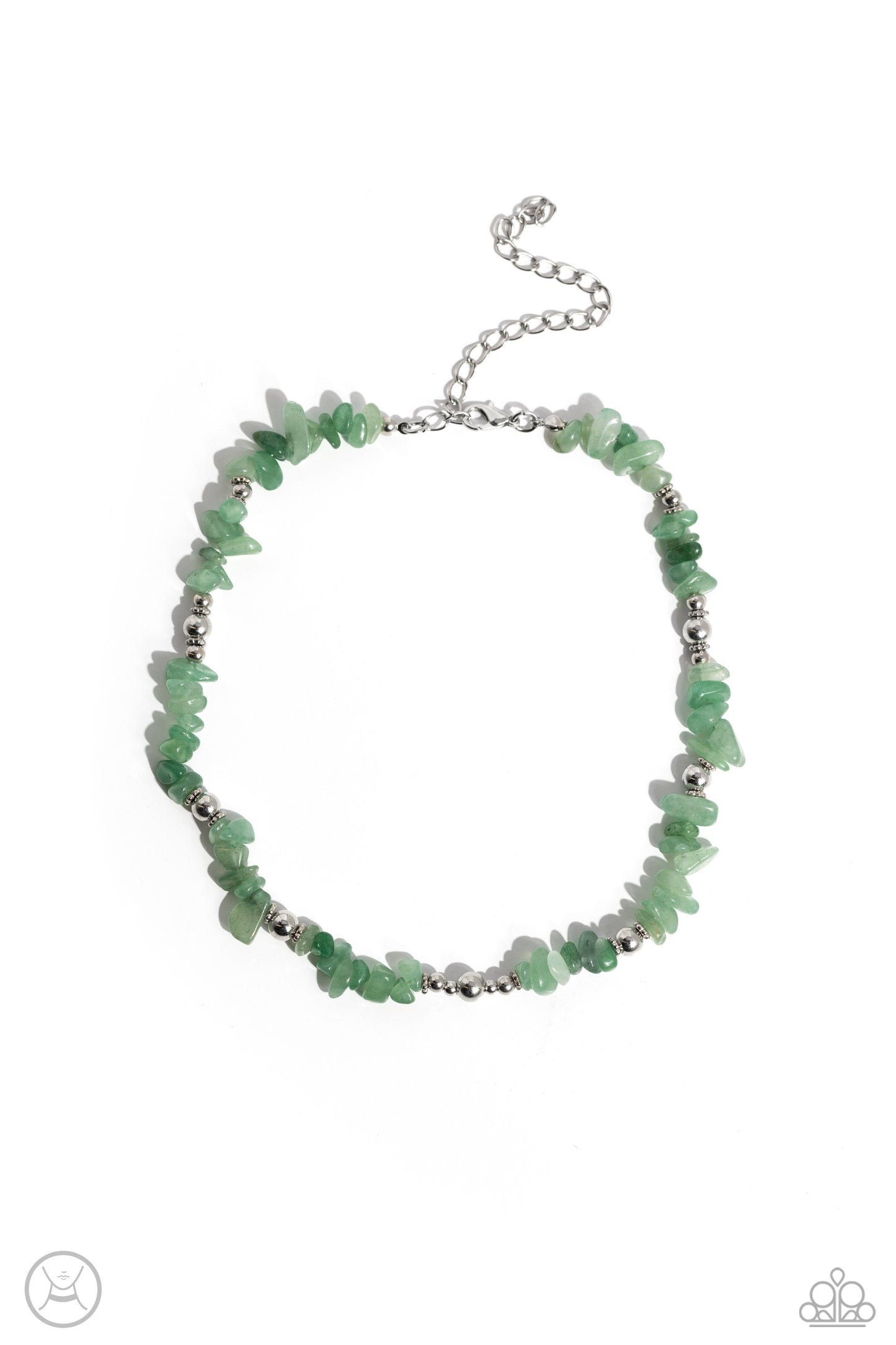 Carved Confidence Green Necklace (Orange 1849)