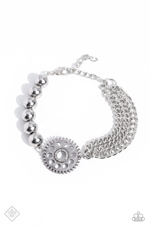 Age of STEAMPUNK White Bracelet - Fashion Fix (Yellow 1600)