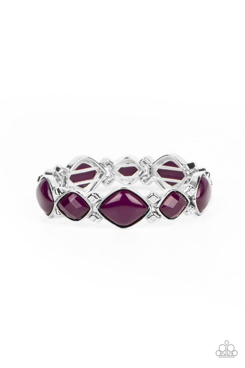 Boldly BEAD-azzled Purple Bracelet (Purple 1010)